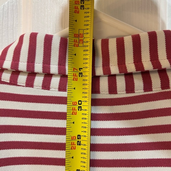 Peter Millar Summer Comfort Polo Men's L Pink Striped Chest Pocket Stretch Golf - Picture 5 of 8